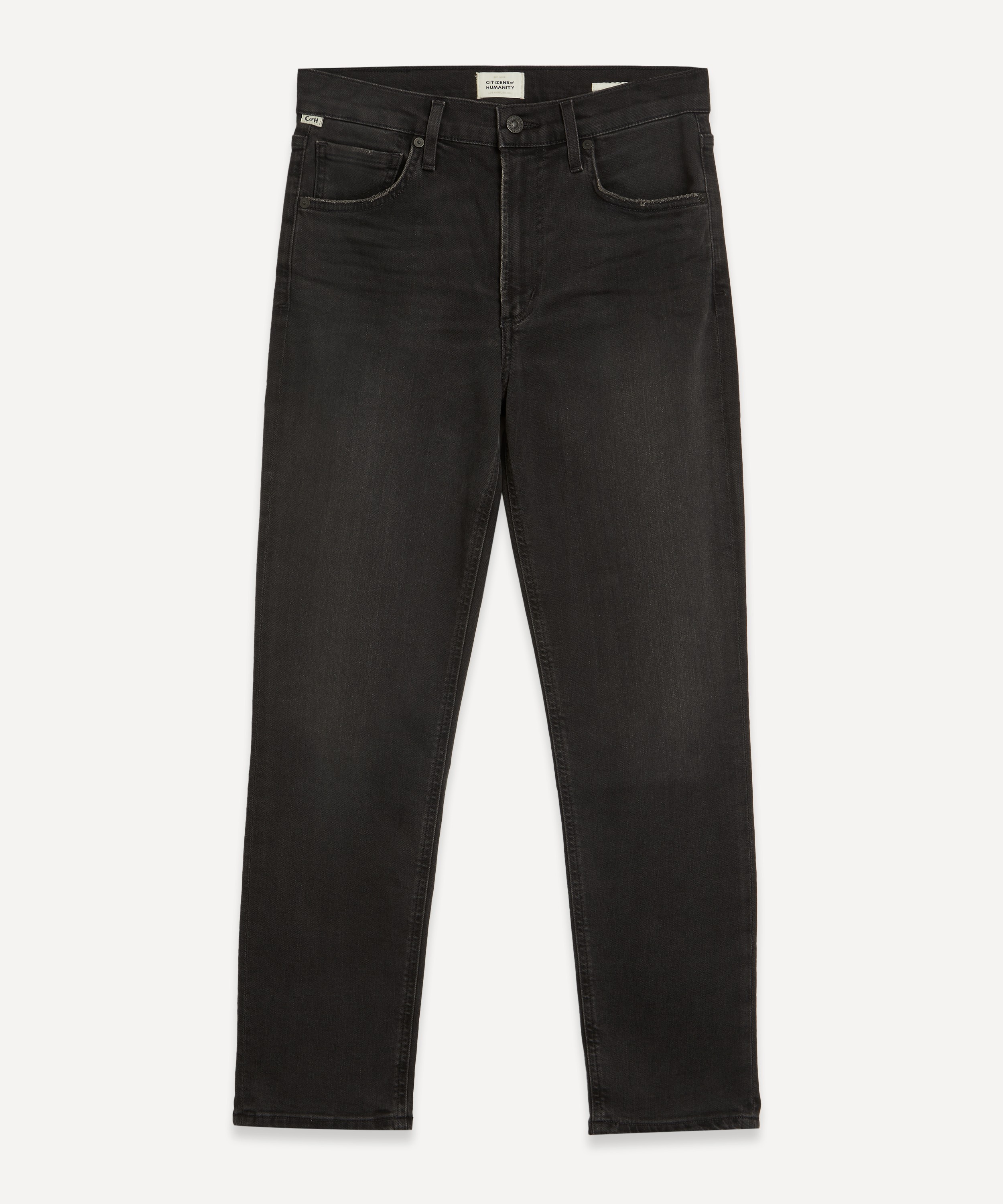 Citizens of Humanity - Isola Straight Crop Plush Black Jeans image number 0