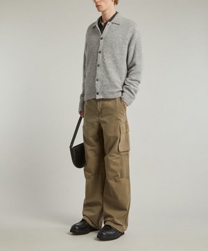 Our Legacy - Mount Cargo Olive Herringbone Trousers image number 1