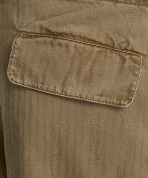 Our Legacy - Mount Cargo Olive Herringbone Trousers image number 4