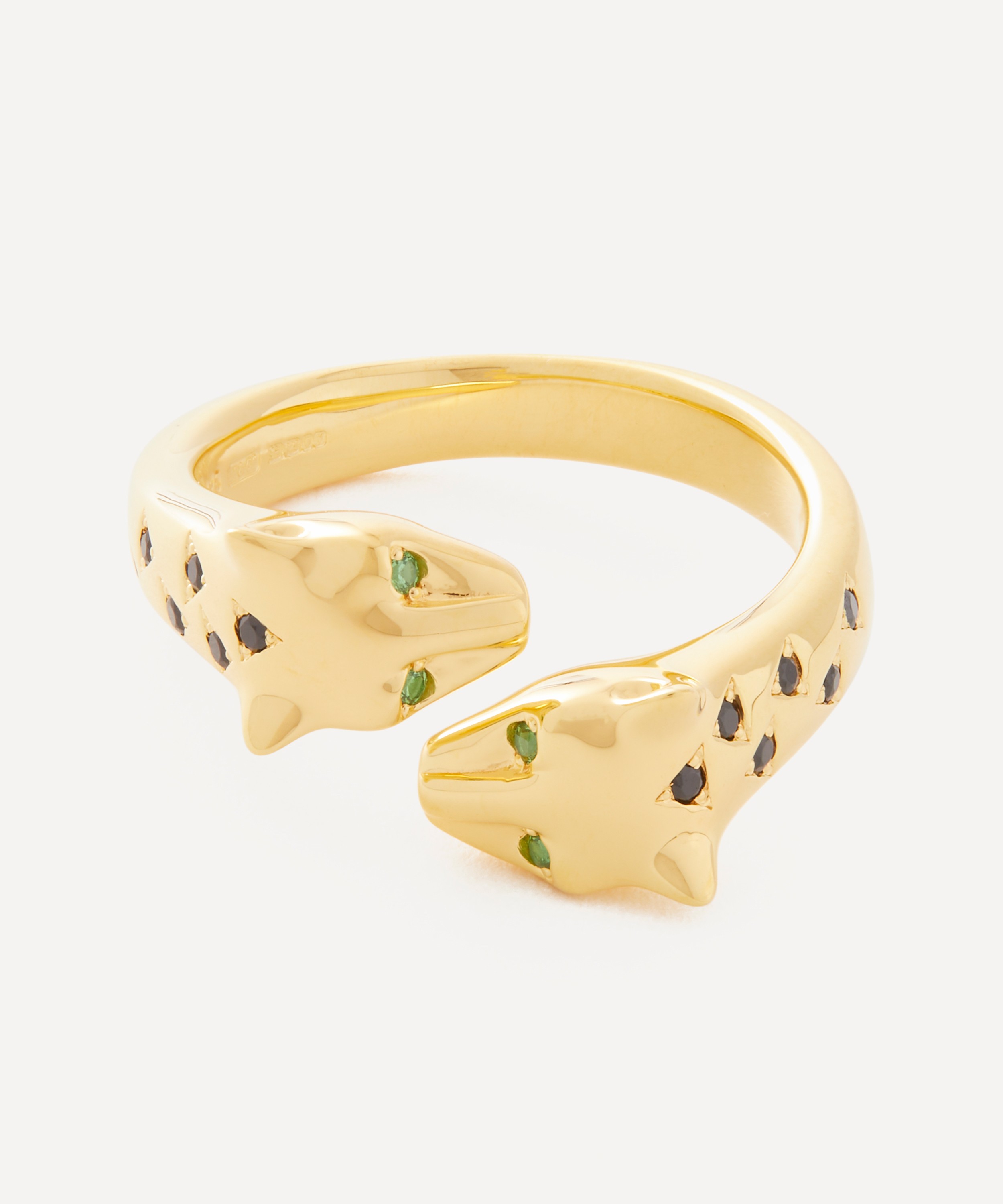 Maria Nilsdotter - 18ct Gold-Plated Leopard Ring image number 0