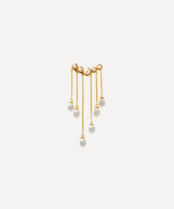 Maria Nilsdotter - 18ct Gold-Plated Rain Drop Earring image number null