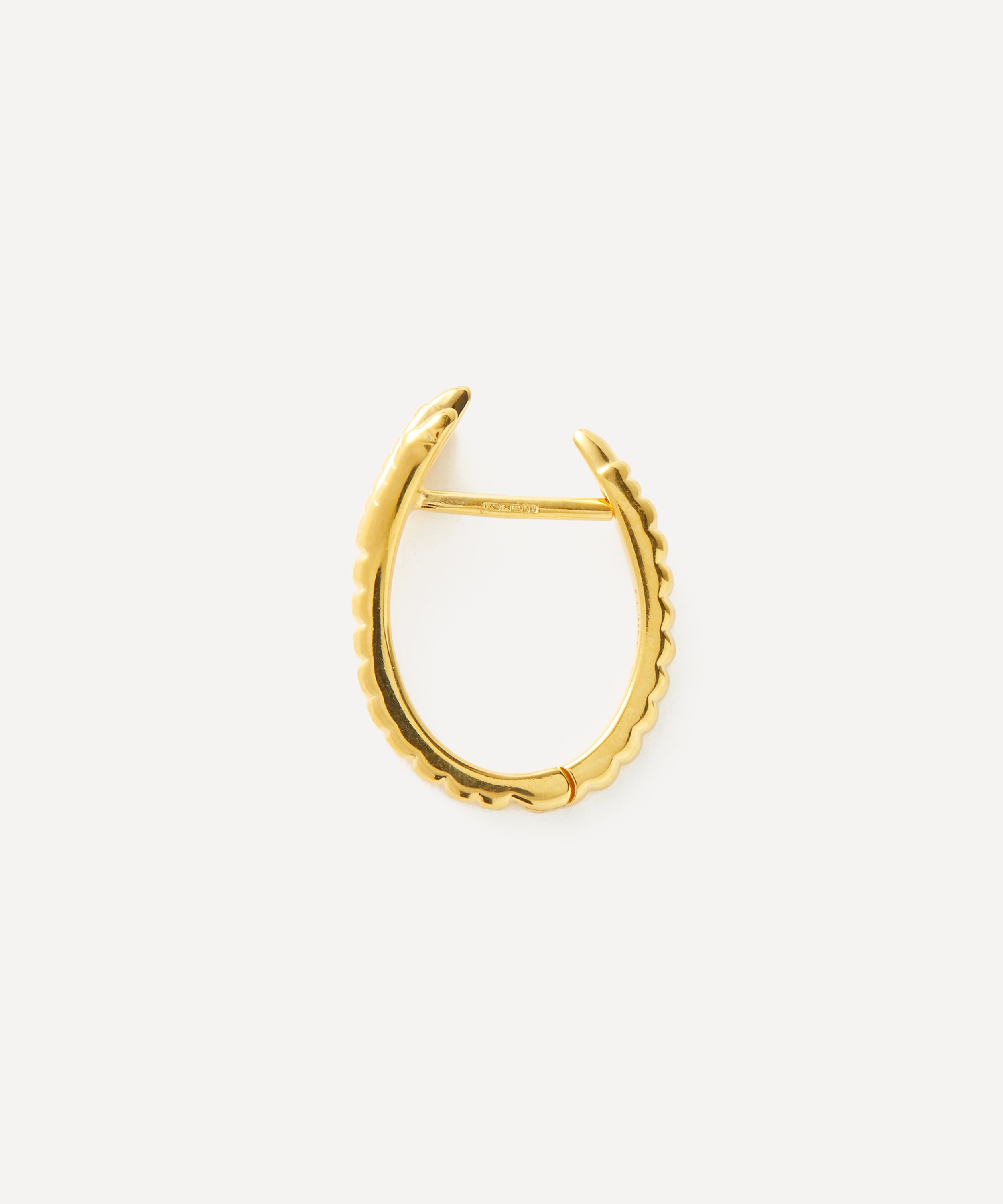 Maria Nilsdotter - 18ct Gold-Plated Enchanted Claw Hoop Earring image number 1