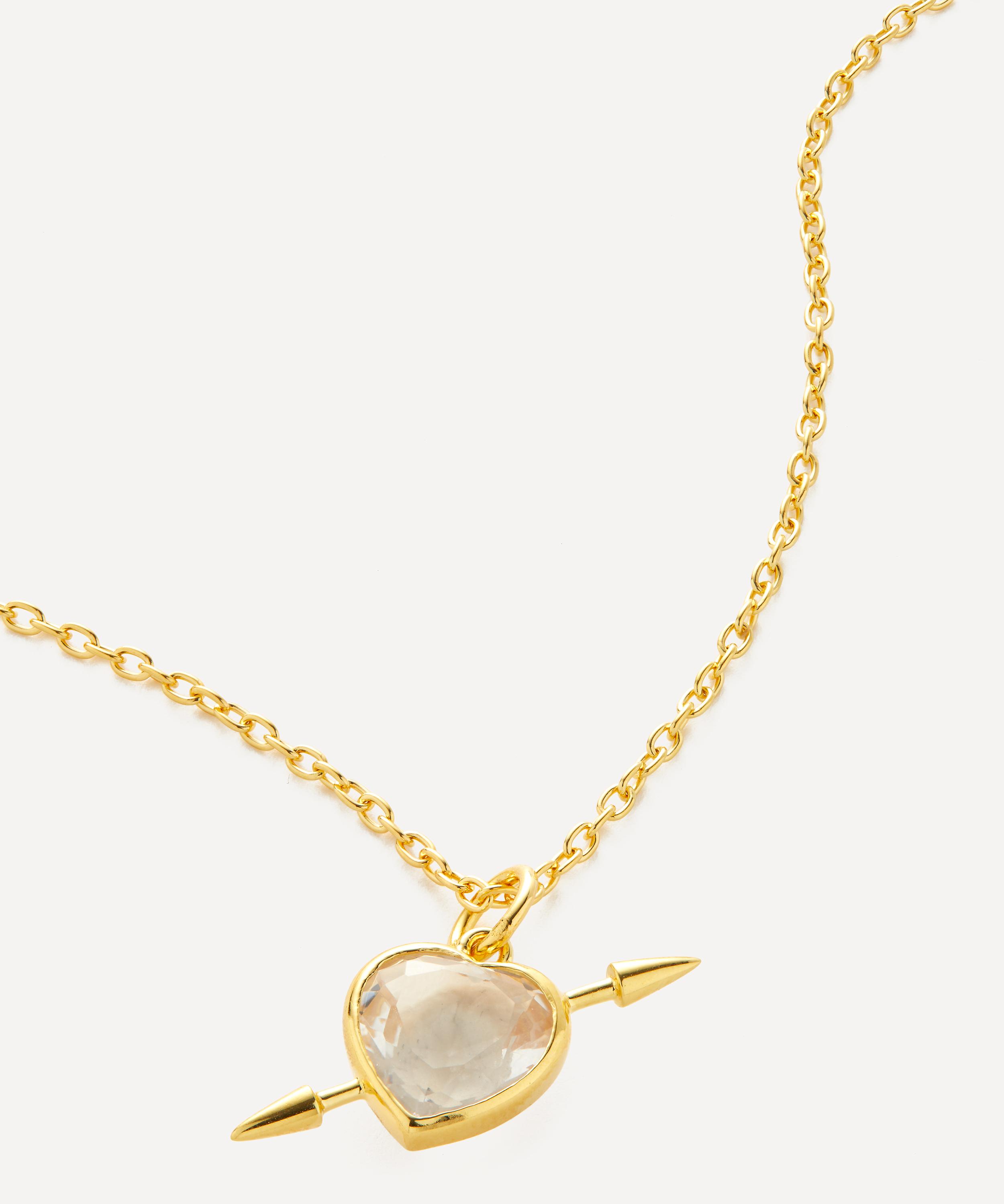 Maria Nilsdotter - 18ct Gold-Plated Rebel Love Quartz Pendant Necklace