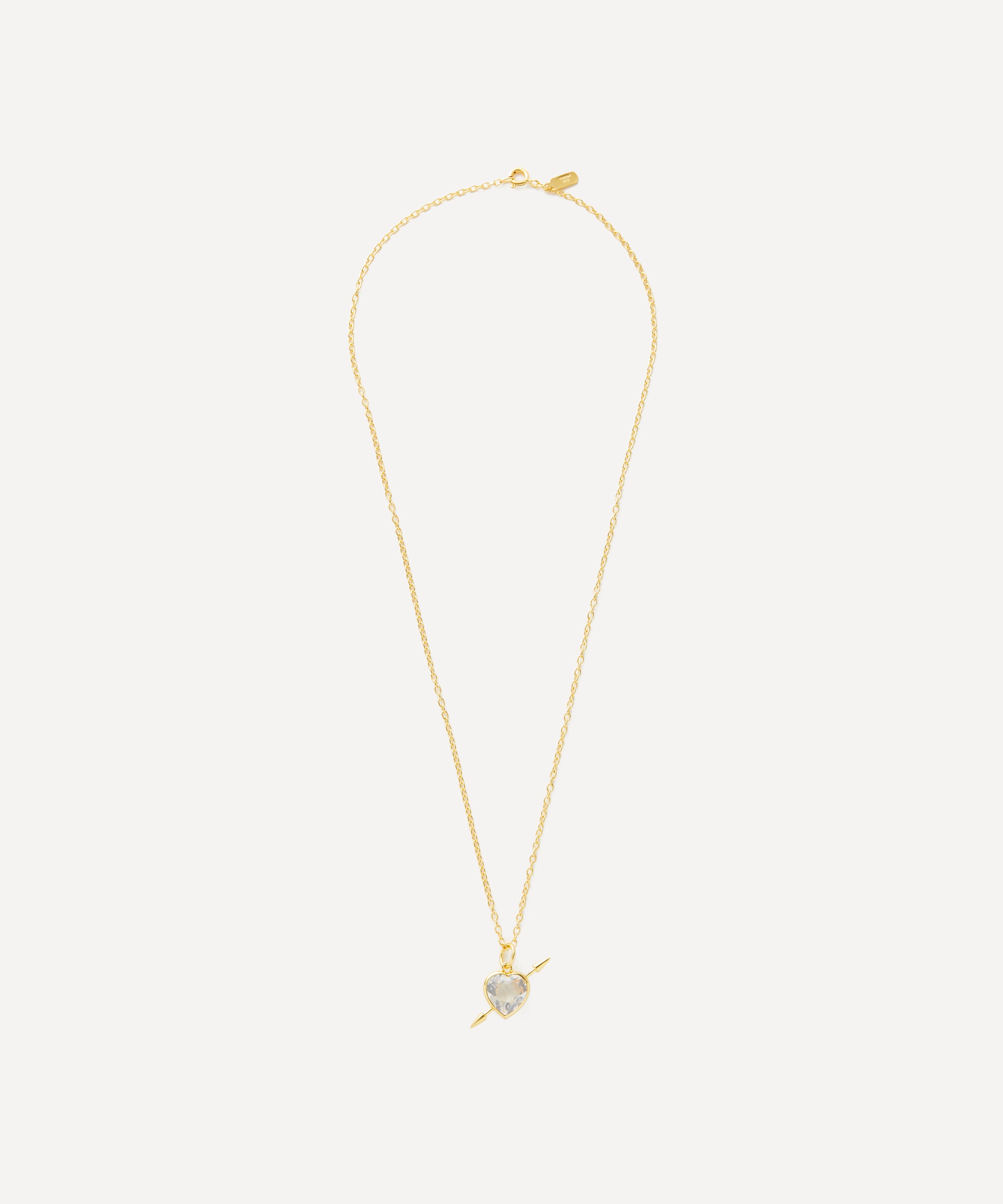 Maria Nilsdotter - 18ct Gold-Plated Rebel Love Quartz Pendant Necklace image number 1
