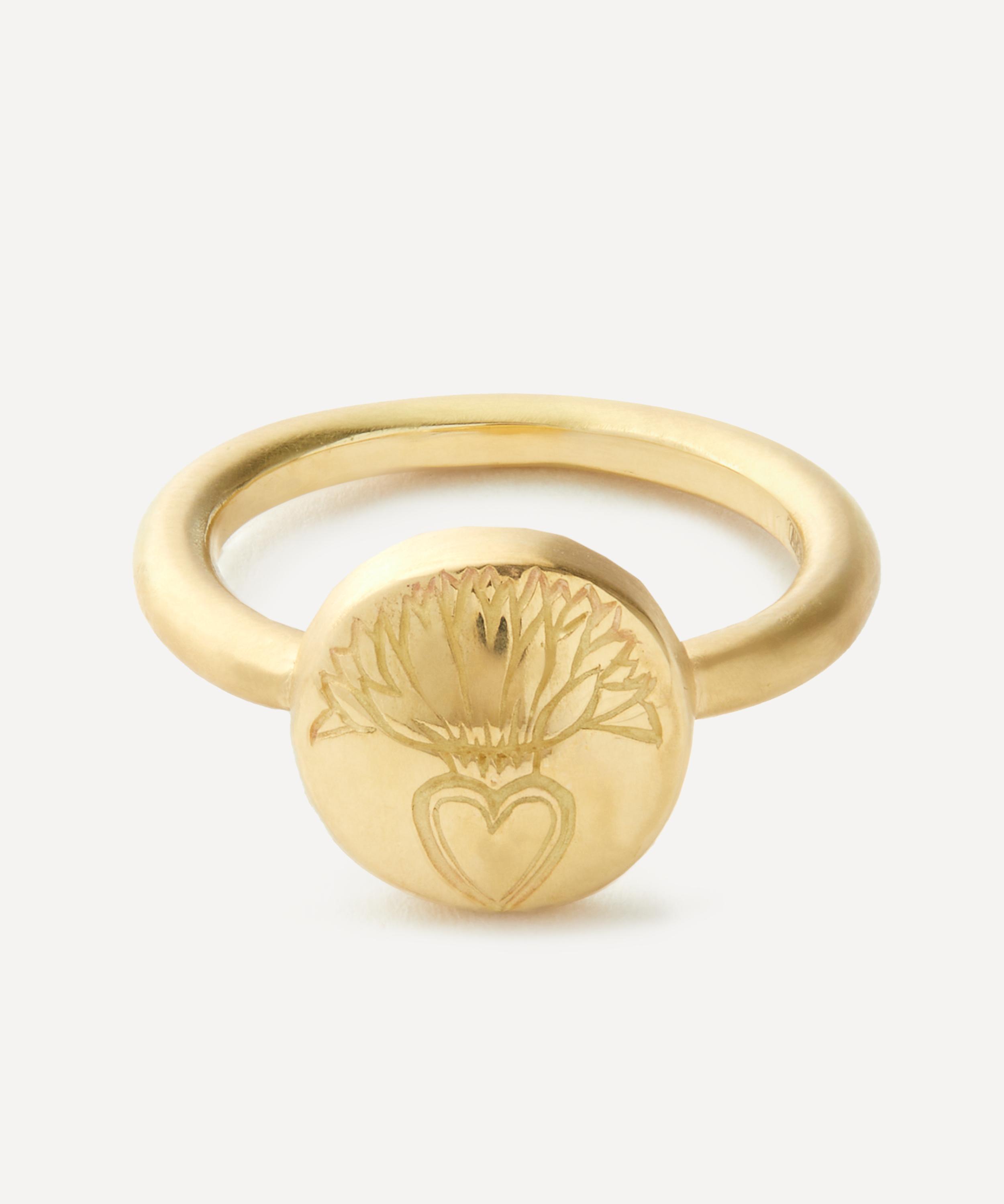 Alice Cicolini - 18ct Gold Goddess Venus Single Motif Signet Ring image number 0