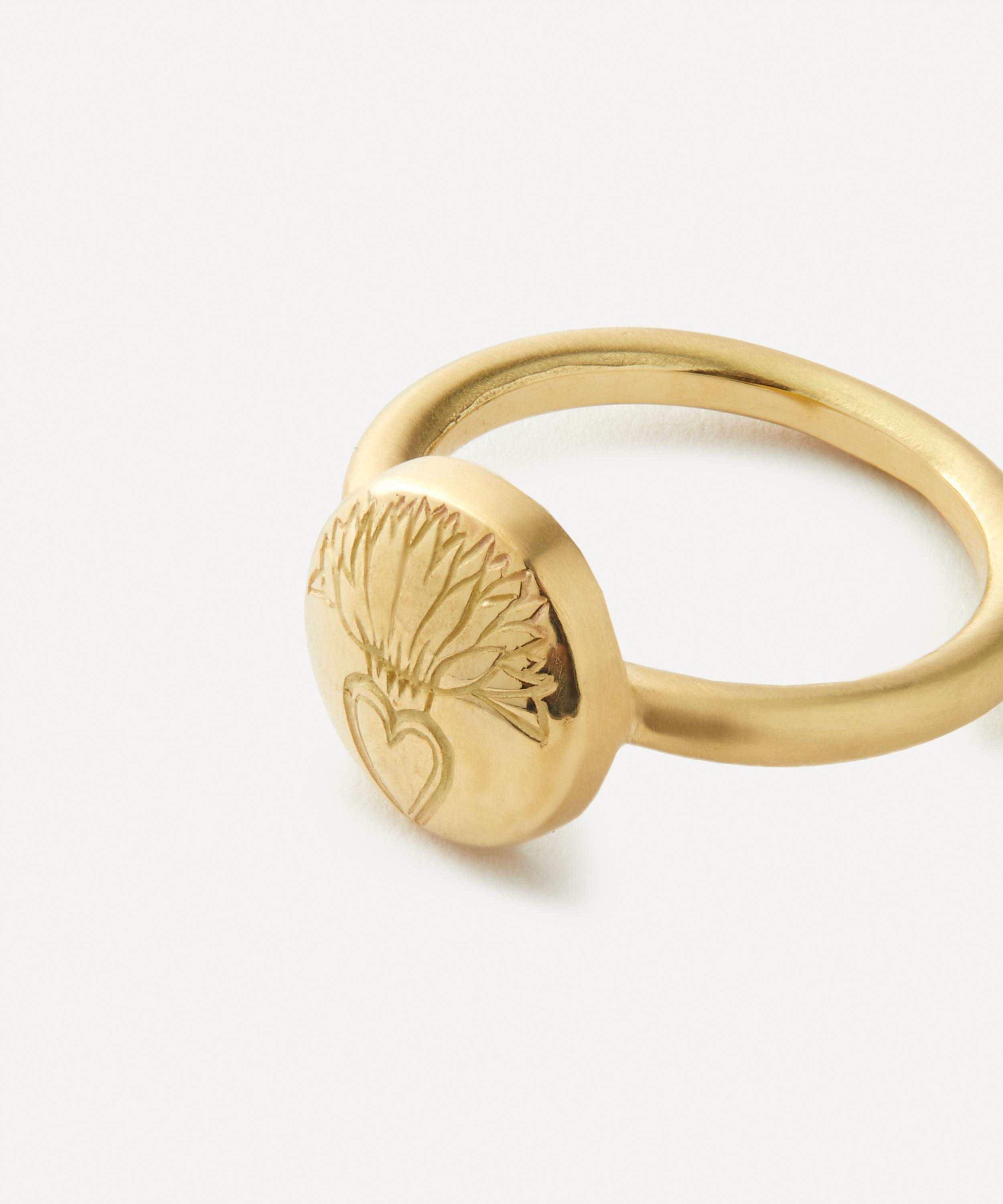 Alice Cicolini - 18ct Gold Goddess Venus Single Motif Signet Ring image number 1
