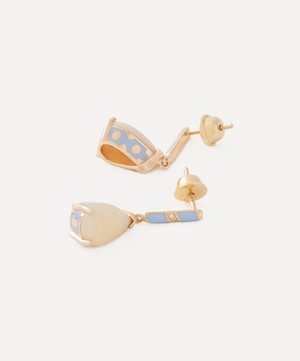 Alice Cicolini - 14ct Gold Candy Lacquer Pavé Opal Drop Earrings image number 1