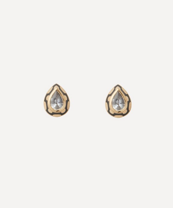 Alice Cicolini - 14ct Gold Memphis Dot Sapphire Stud Earrings image number null