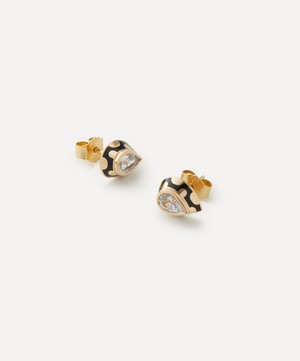 Alice Cicolini - 14ct Gold Memphis Dot Sapphire Stud Earrings image number 2