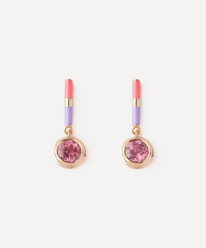 Alice Cicolini - 14ct Gold Candy Lacquer Pink Tourmaline Drop Earrings image number 0