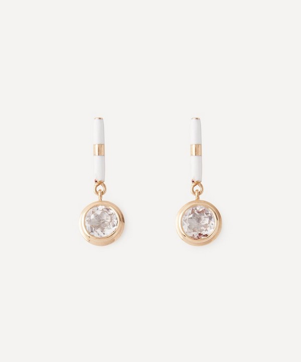 Alice Cicolini - 14ct Gold Candy Lacquer White Topaz Drop Earrings