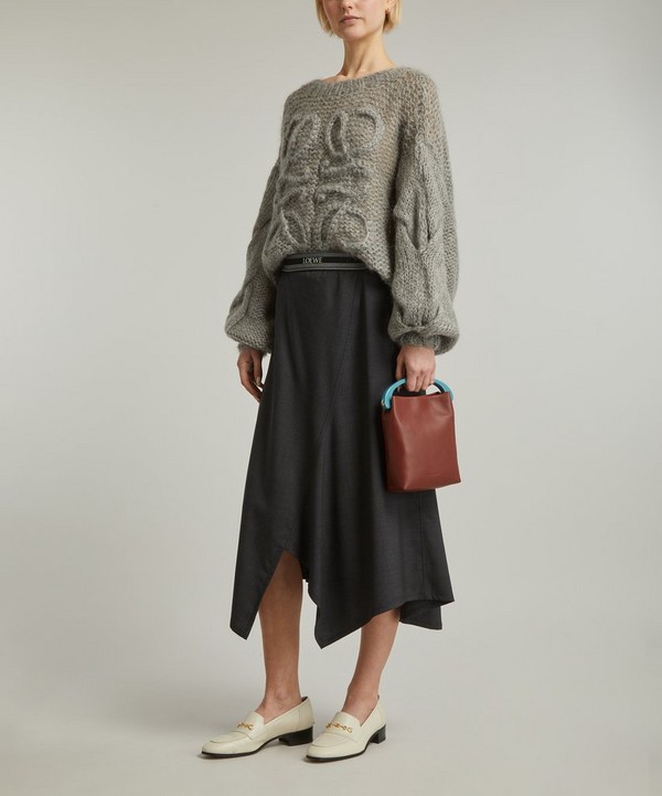 Loewe - Asymmetric Wool Skirt image number null