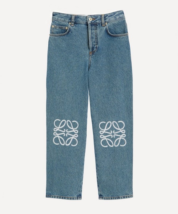 Loewe - Anagram Cropped Denim Jeans image number null