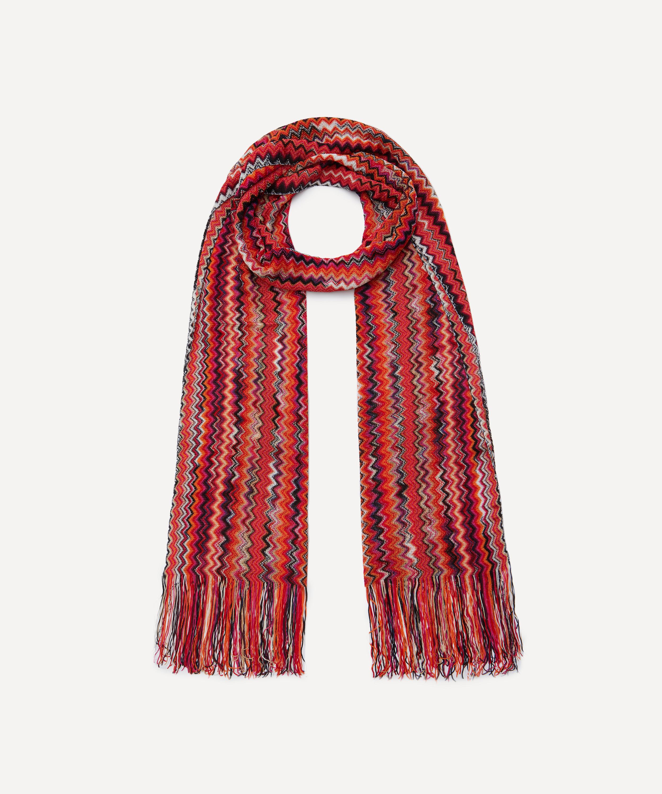 Missoni - Zig Zag Fine Knit Fringe Scarf image number 0