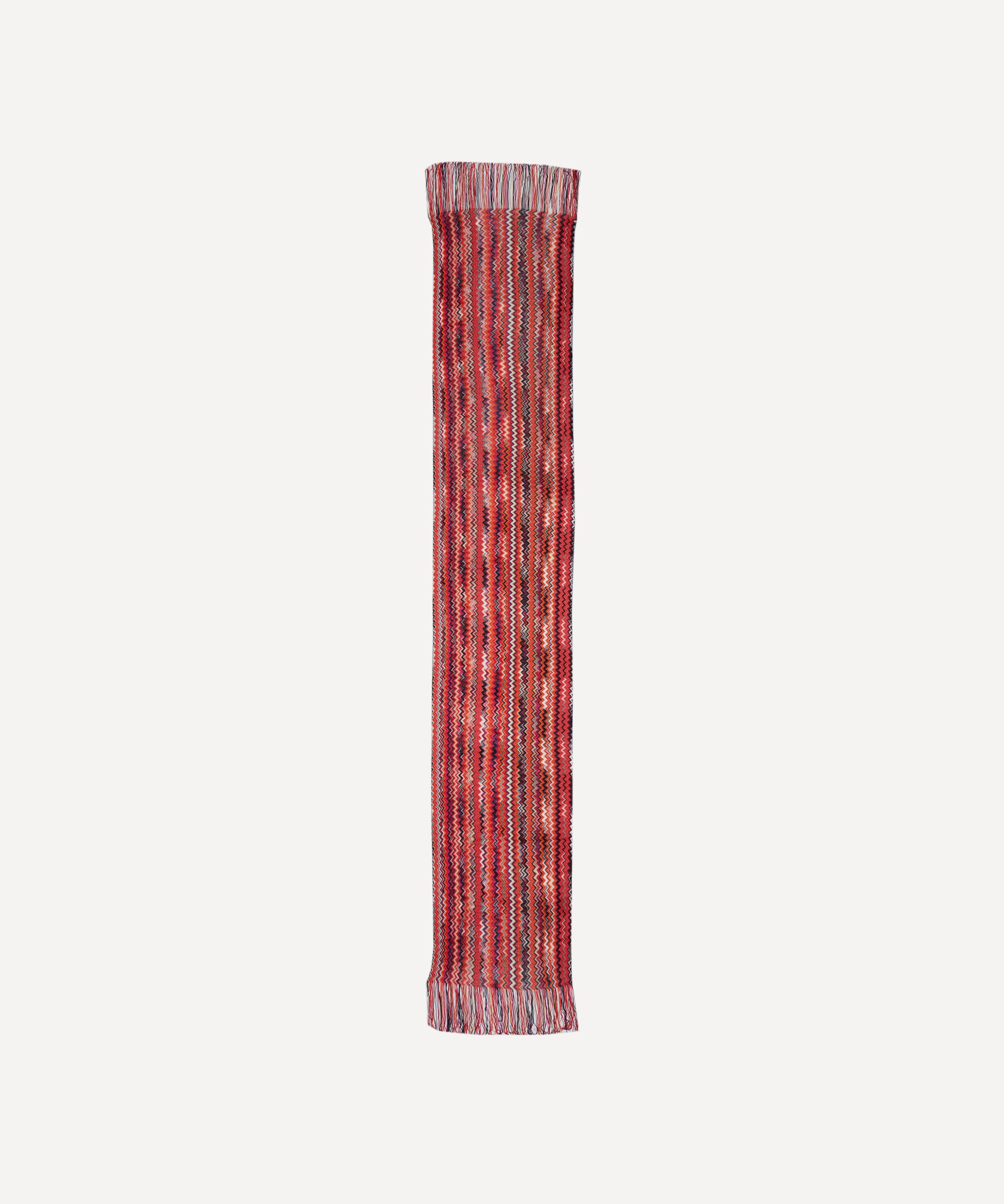 Missoni - Zig Zag Fine Knit Fringe Scarf image number 1