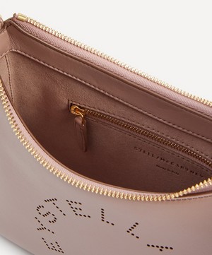 Stella McCartney - Stella Logo Mini Faux Leather Hobo Bag image number 4
