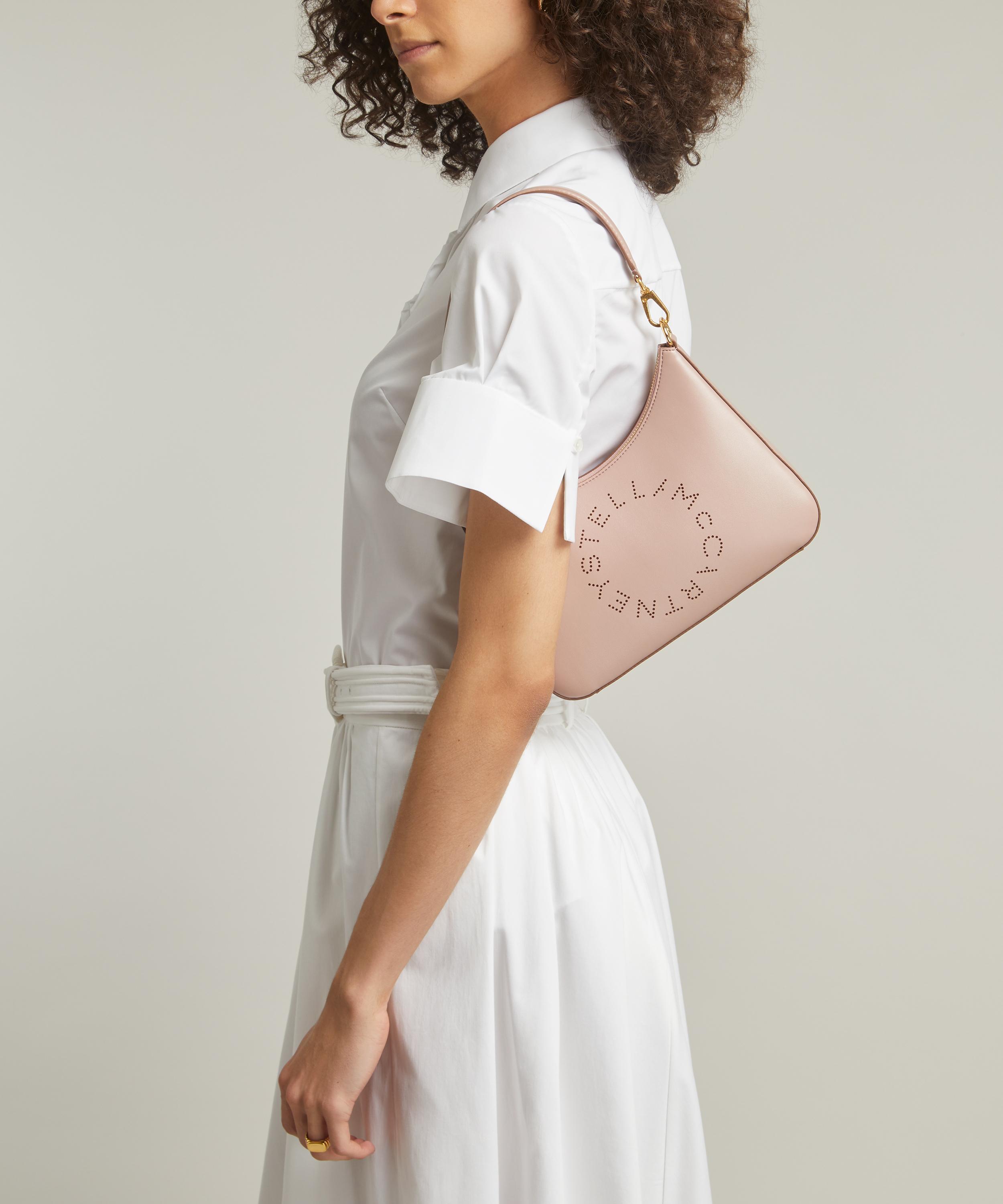 Stella McCartney - Stella Logo Mini Faux Leather Hobo Bag image number 6