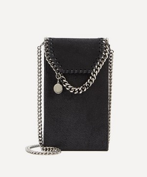 Stella McCartney - Falabella Chain-Link Black Phone Pouch image number 0