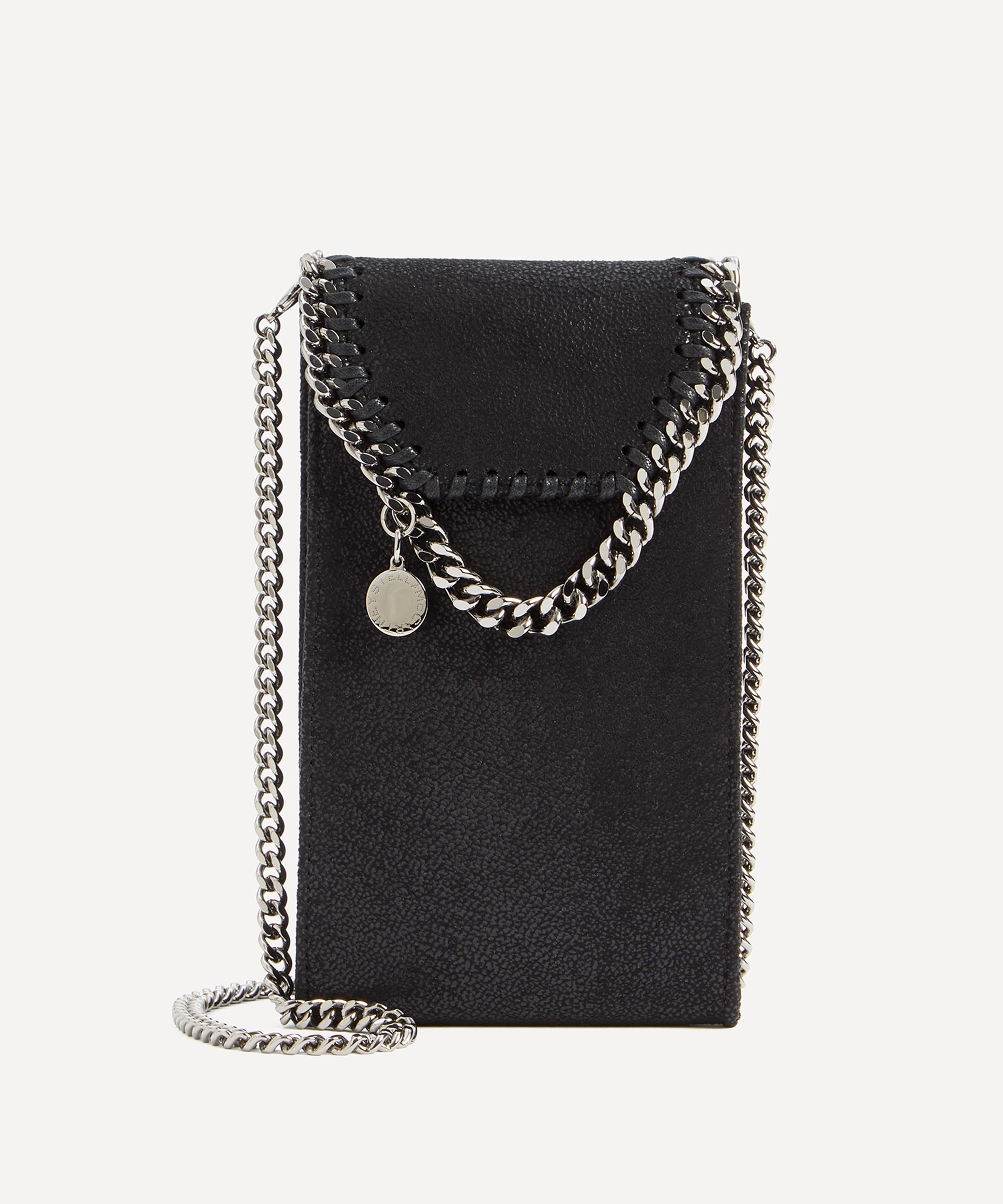 Stella McCartney - Falabella Chain-Link Black Phone Pouch