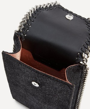 Stella McCartney - Falabella Chain-Link Black Phone Pouch image number 4