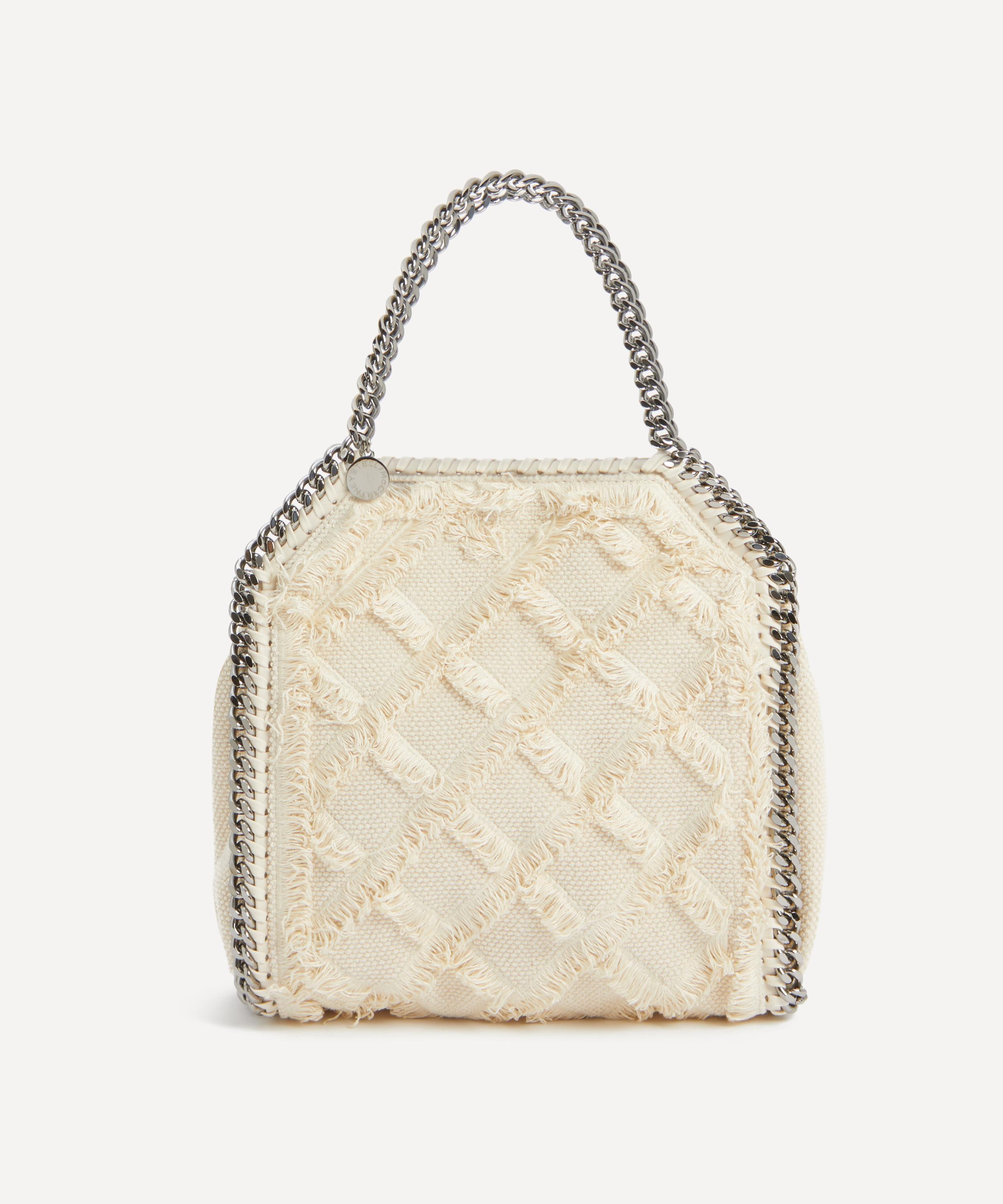 Stella McCartney - Falabella Mini Frayed Cotton Tote Bag image number 0