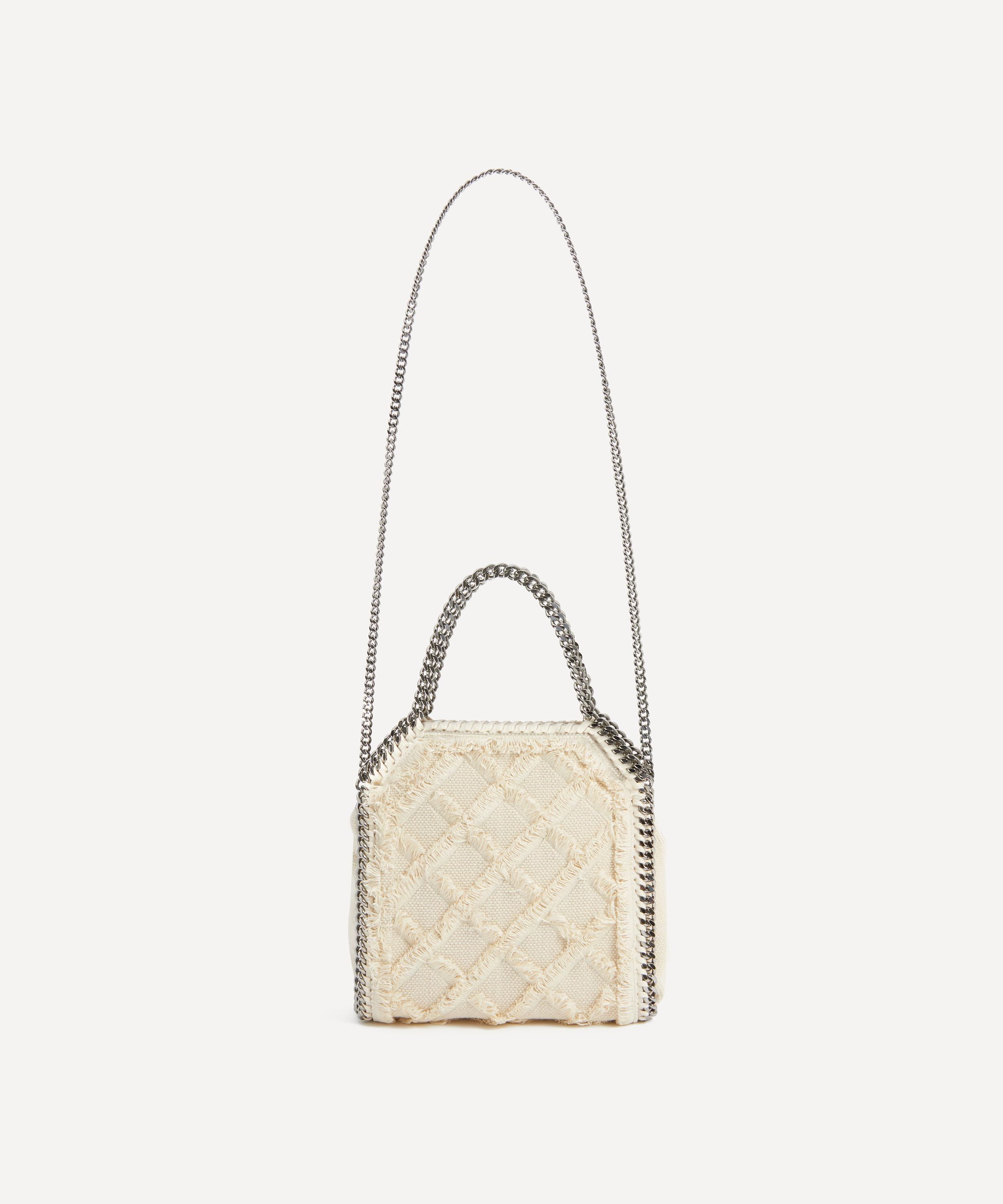 Stella McCartney - Falabella Mini Frayed Cotton Tote Bag image number 2