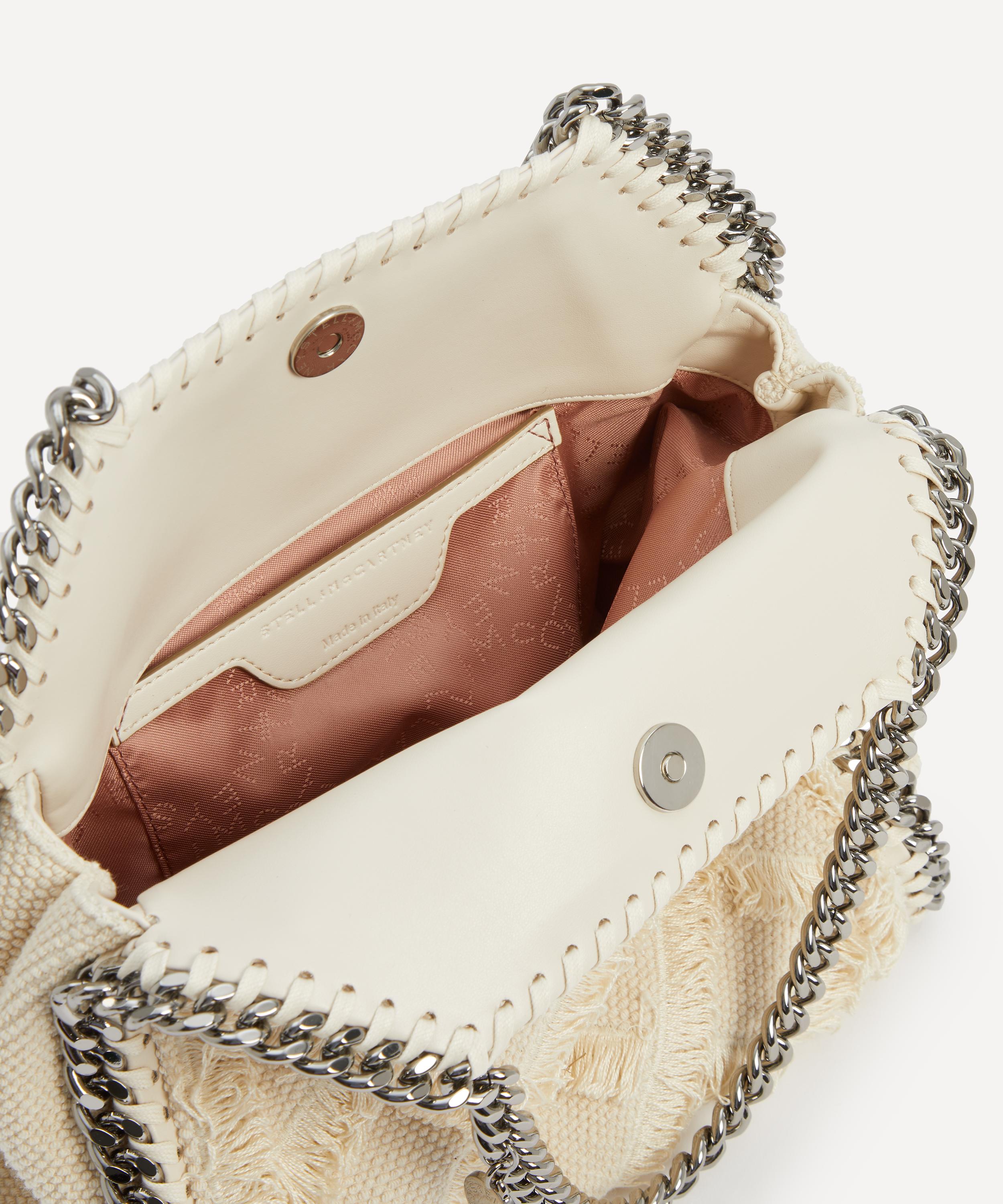 Stella McCartney - Falabella Mini Frayed Cotton Tote Bag image number 4