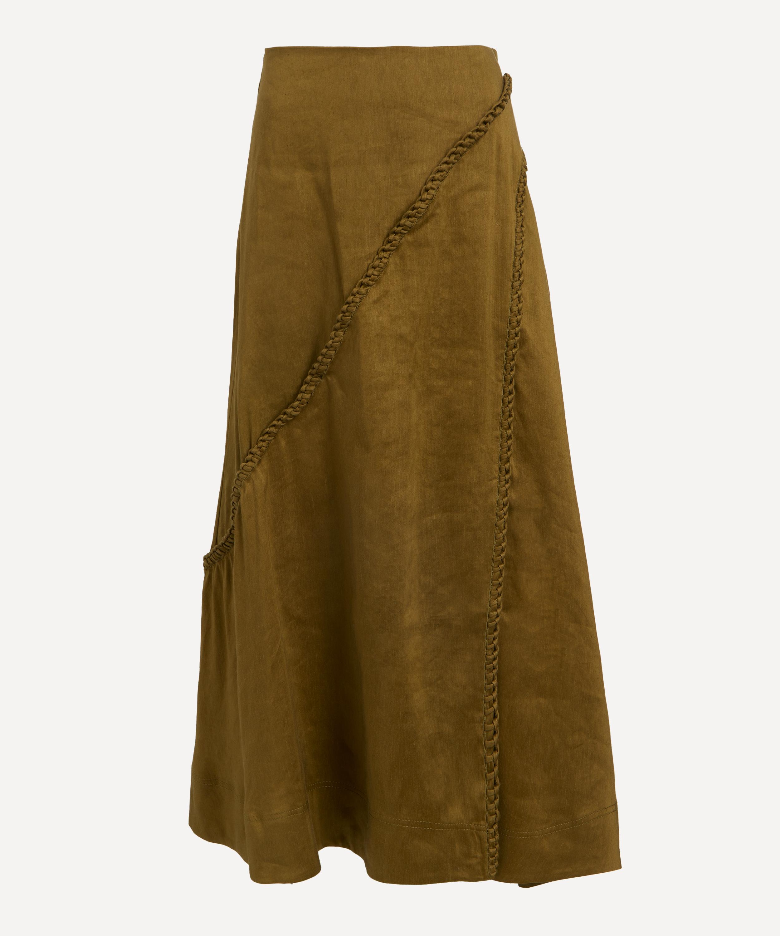 Aje Arbour Whipstitch Midi Skirt