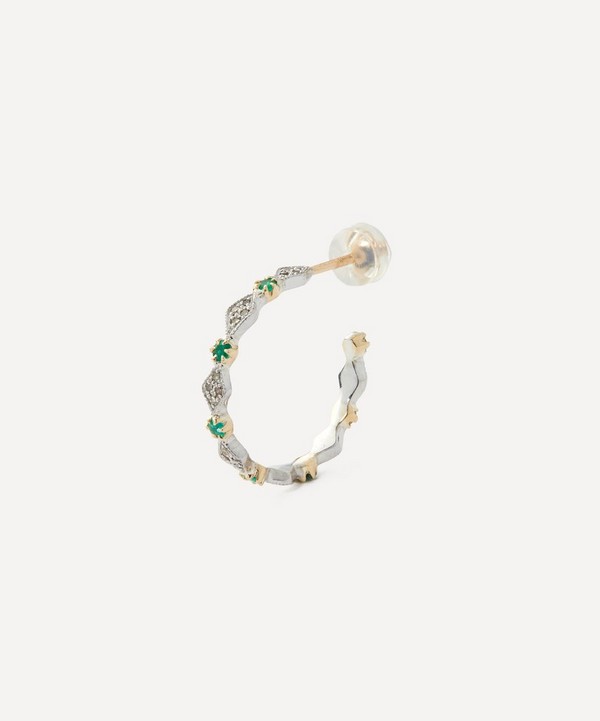 Pascale Monvoisin - 9ct Gold Ava N°1 Emerald Hoop Earring image number null