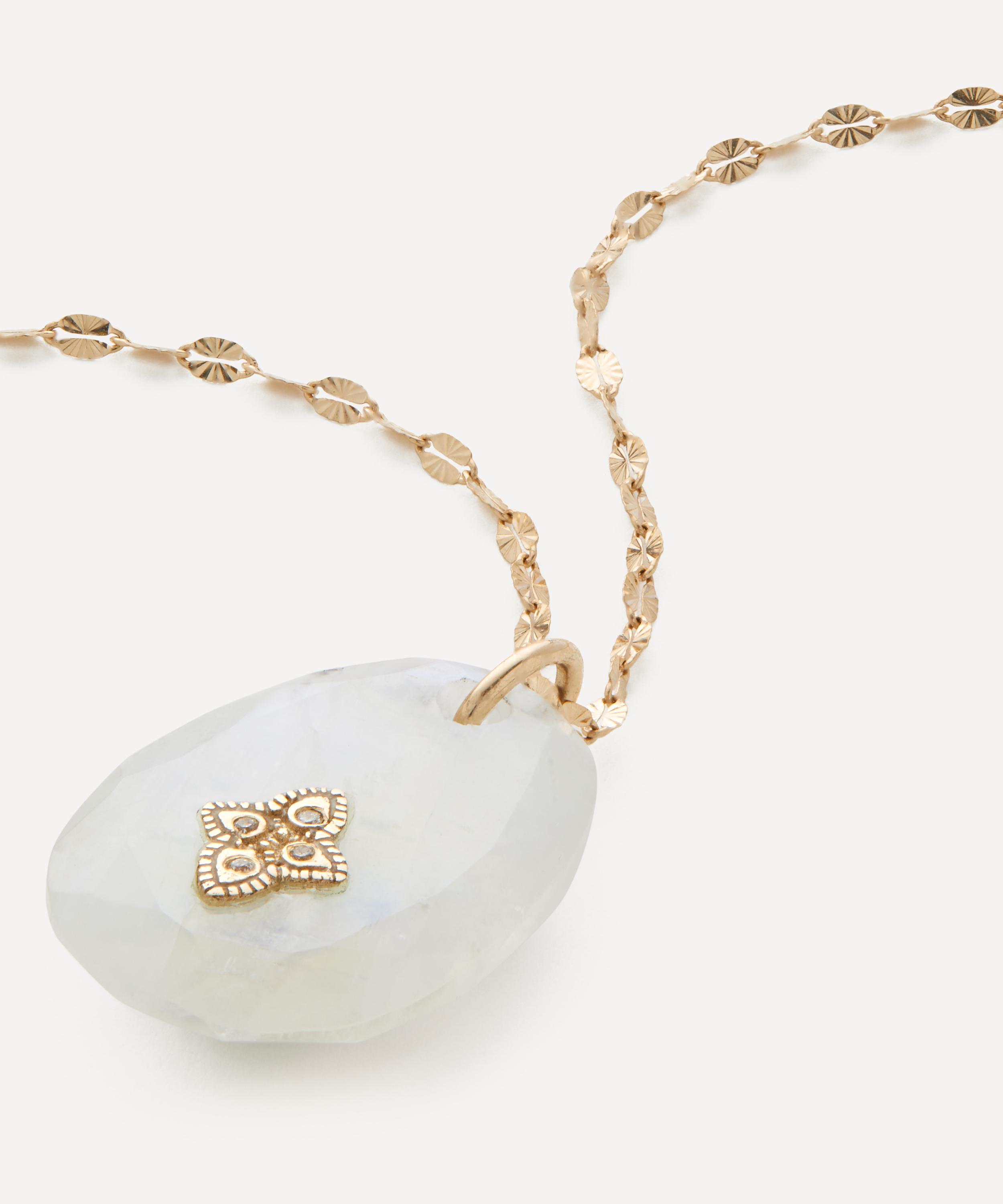 Pascale Monvoisin - 14ct Gold Gaia Moonstone Necklace image number 0