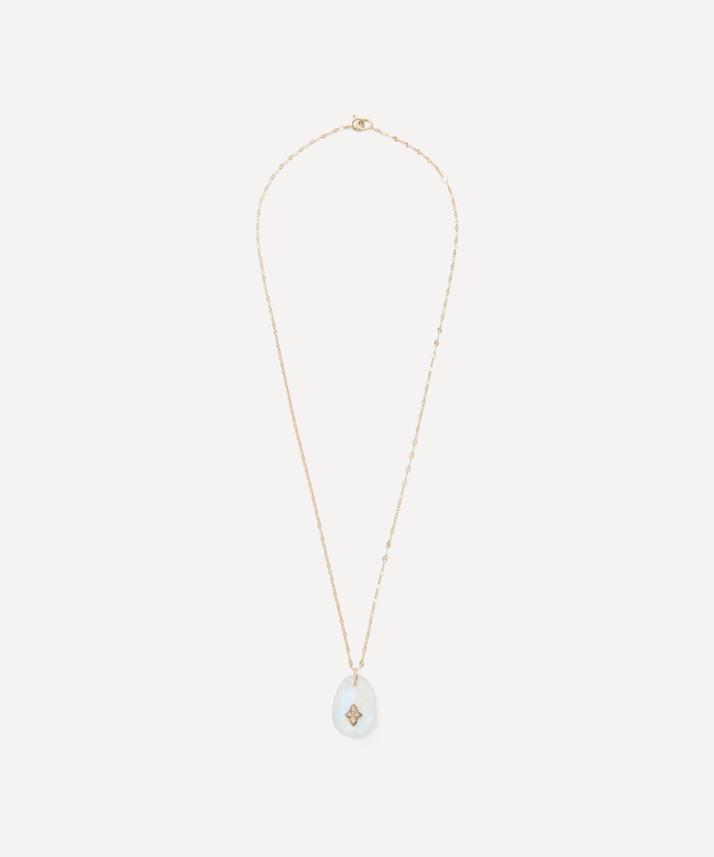 Pascale Monvoisin - 14ct Gold Gaia Moonstone Necklace image number 1