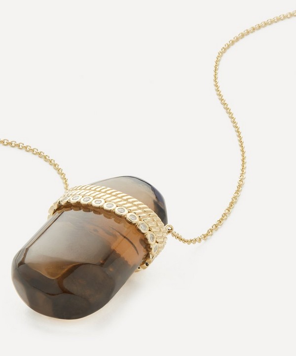 Pascale Monvoisin - 9ct Gold Jil Smoky Quartz Chain Necklace