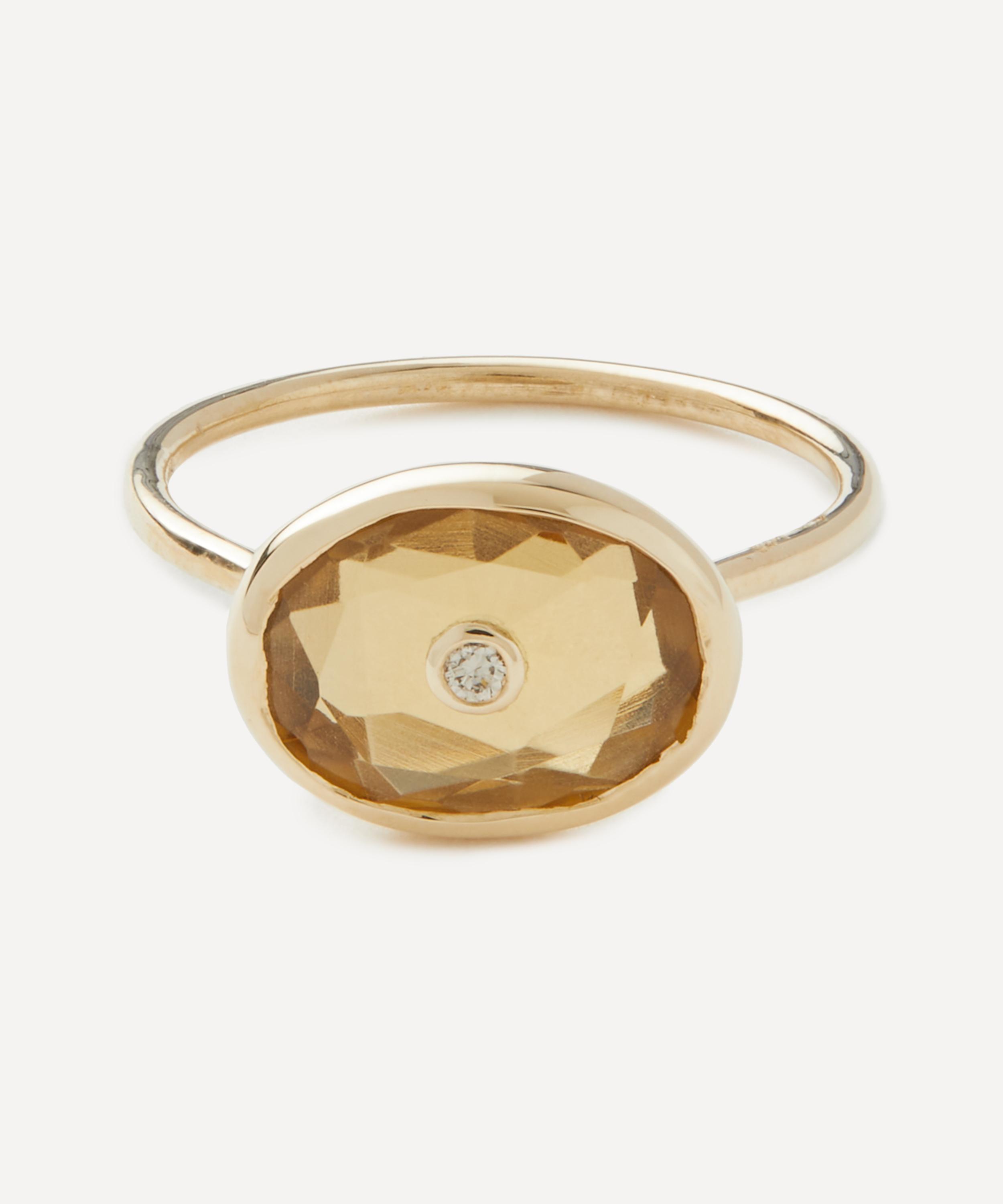 Pascale Monvoisin - 9ct Gold Orso Honey Quartz Ring image number 0