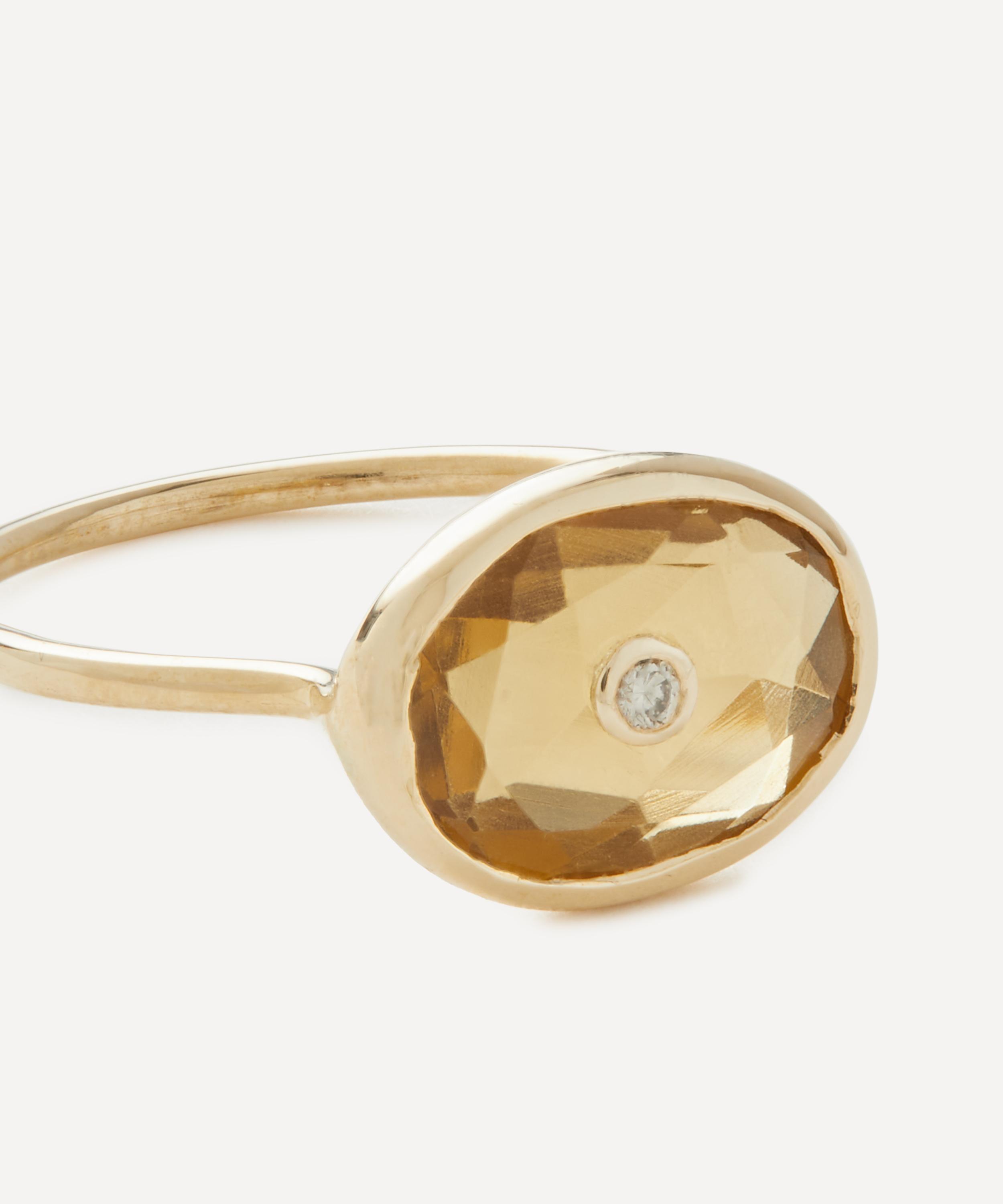 Pascale Monvoisin - 9ct Gold Orso Honey Quartz Ring image number 1