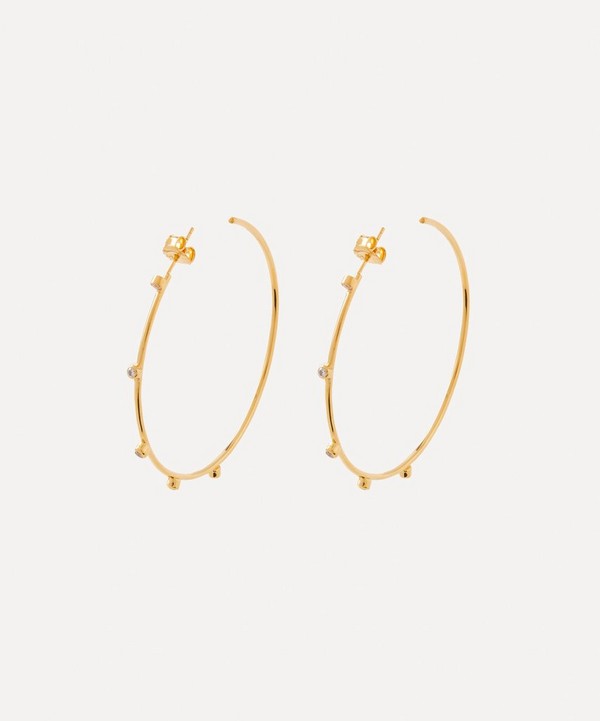 Anissa Kermiche - 14ct Gold-Plated Razzle Dazzle Hoop Earrings image number null