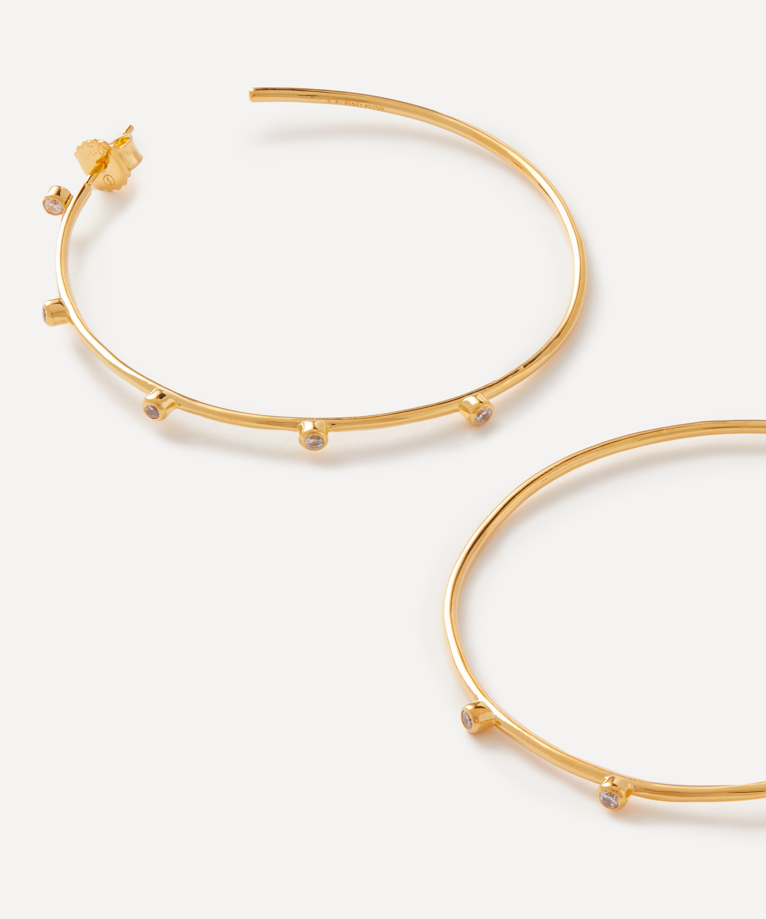 Anissa Kermiche - 14ct Gold-Plated Razzle Dazzle Hoop Earrings image number 2