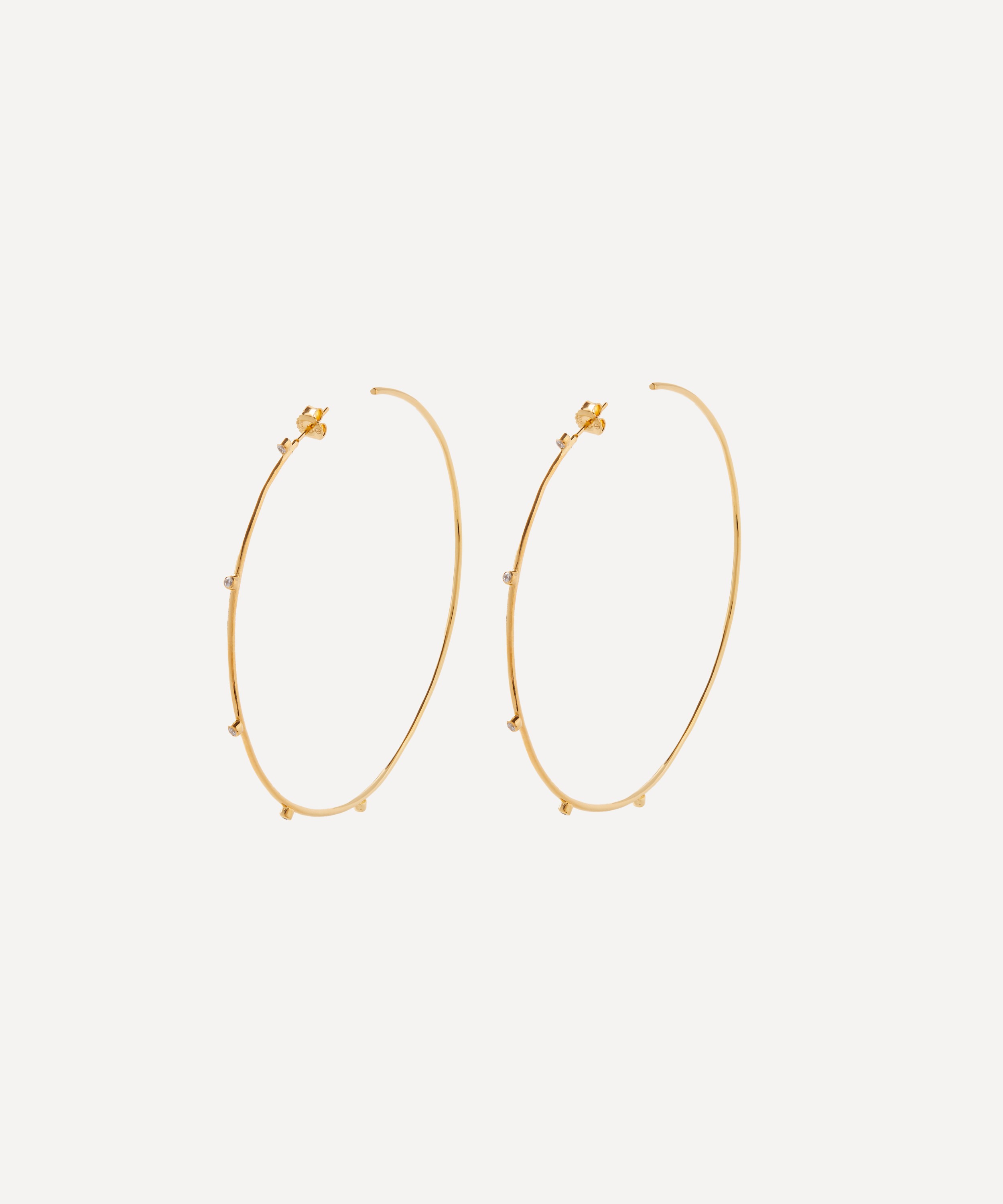 Anissa Kermiche - 14ct Gold-Plated Mega Razzle Dazzle Hoop Earrings image number 0