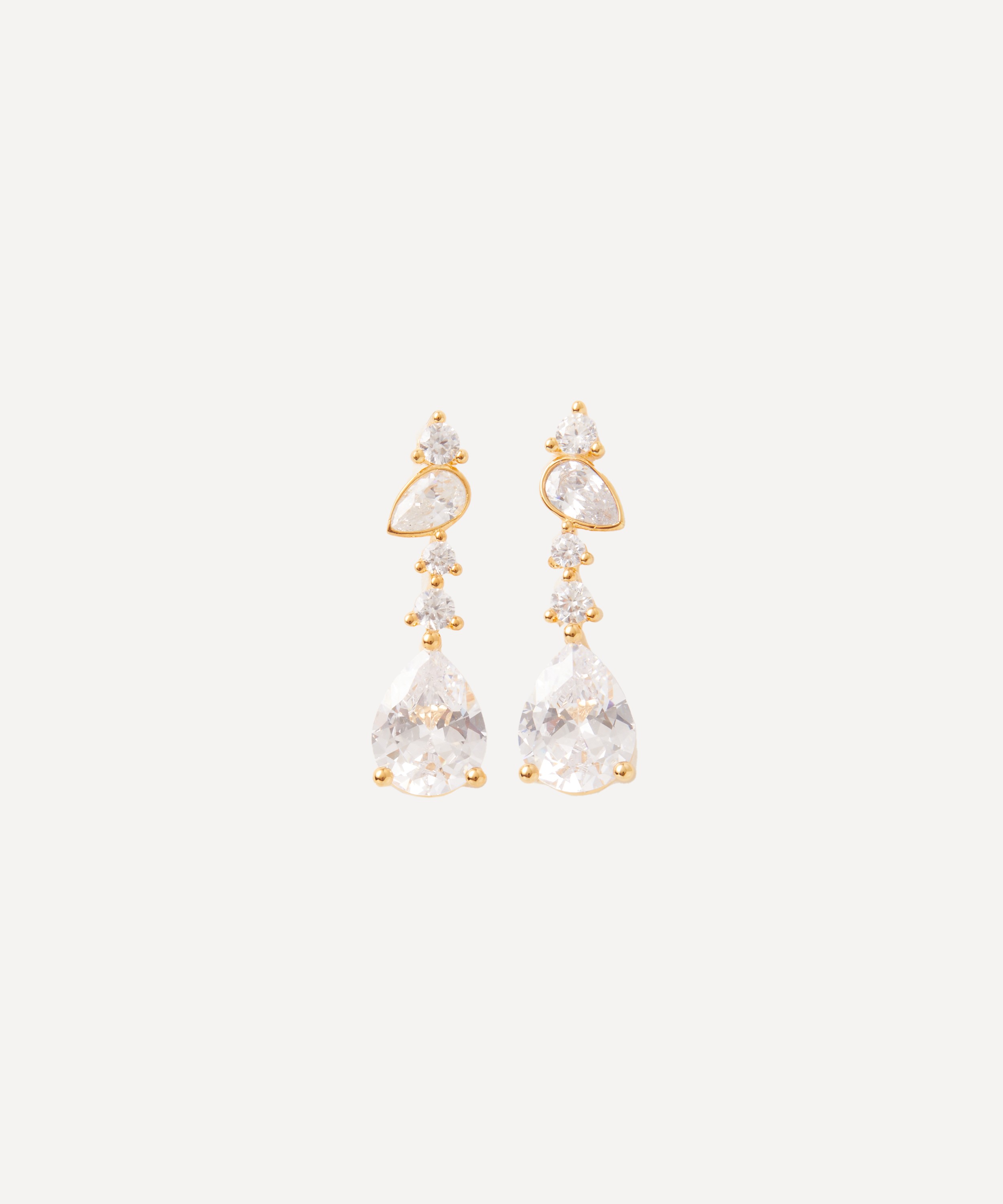 Anissa Kermiche - Gold-Plated Vermeil Silver Fandangle Drop Earrings image number 0