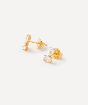 Anissa Kermiche - Gold-Plated Vermeil Silver Page Three Girl Stud Earrings image number 1