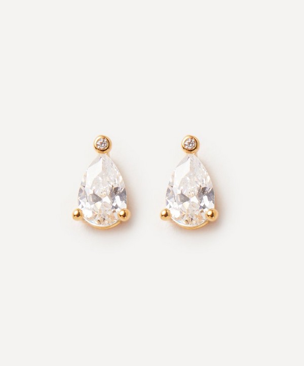 Anissa Kermiche - 18ct Gold-Plated Vermeil Silver Poire Stud Earrings image number null