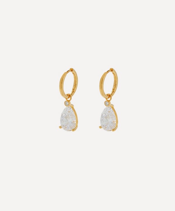 Anissa Kermiche - Gold-Plated Vermeil Silver Ile Flottante Hoop Earrings image number null