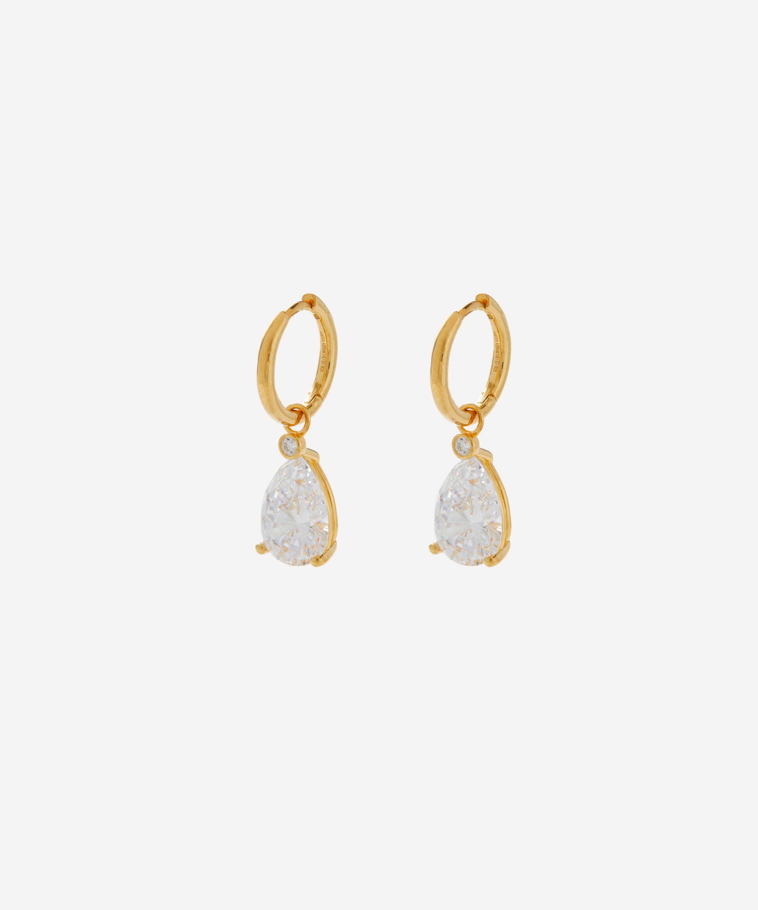 Anissa Kermiche - Gold-Plated Vermeil Silver Ile Flottante Hoop Earrings