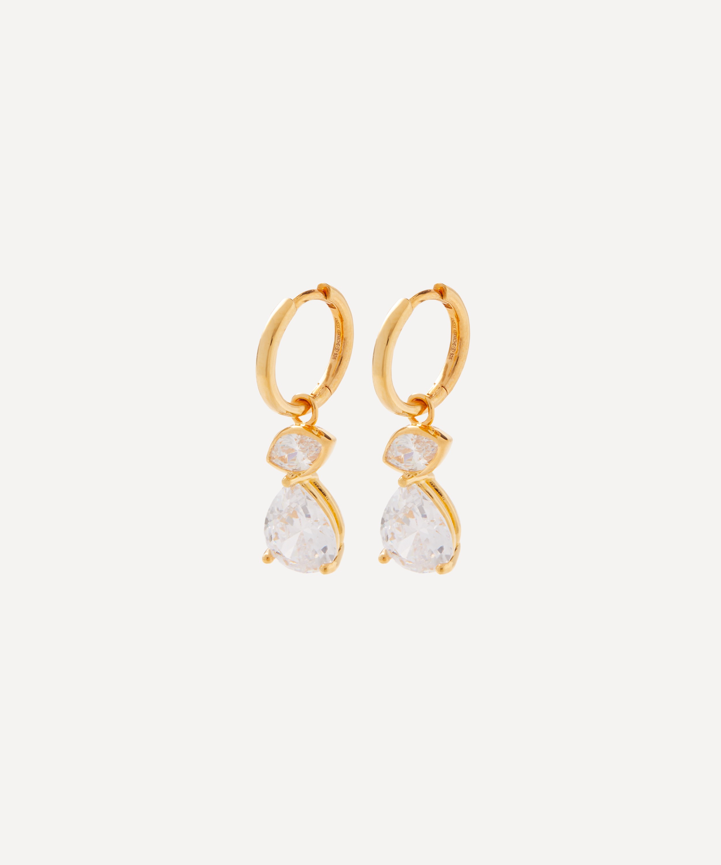 Anissa Kermiche - Gold-Plated Vermeil Silver Swinger Hoop Earrings image number 0