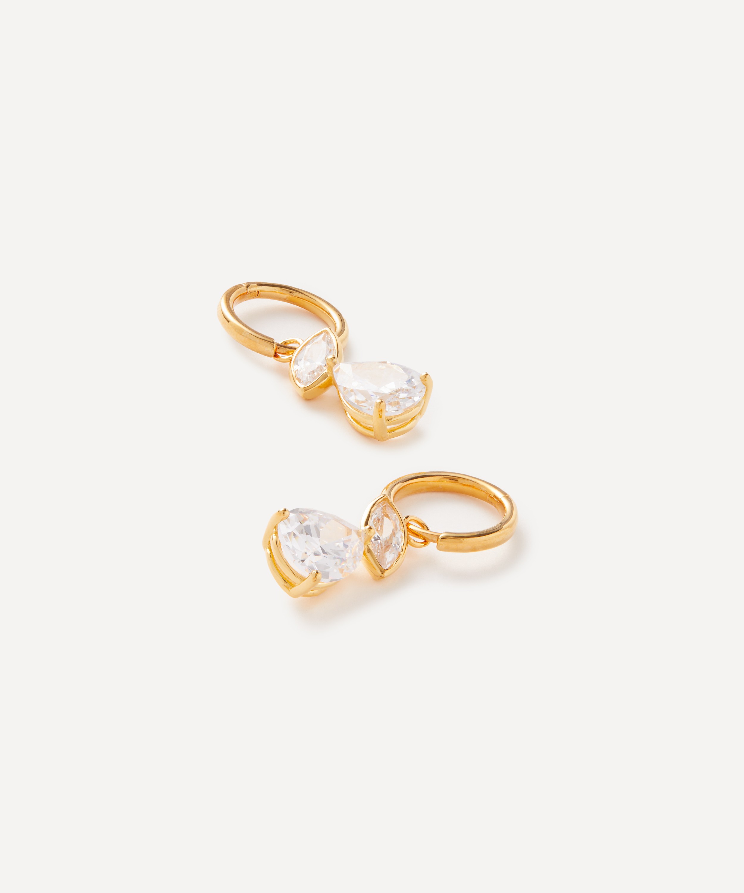 Anissa Kermiche - Gold-Plated Vermeil Silver Swinger Hoop Earrings image number 1