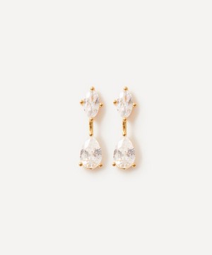 Anissa Kermiche - Gold-Plated Vermeil Silver Petite Dame Drop Earrings image number 0