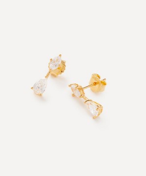 Anissa Kermiche - Gold-Plated Vermeil Silver Petite Dame Drop Earrings image number 1
