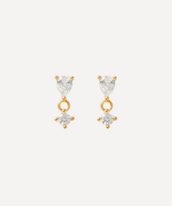 Anissa Kermiche - Gold-Plated Vermeil Silver Petite Gemme Stud Earrings image number null