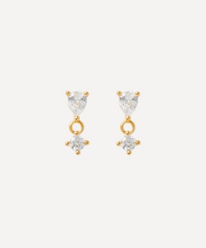 Anissa Kermiche - Gold-Plated Vermeil Silver Petite Gemme Stud Earrings image number 0