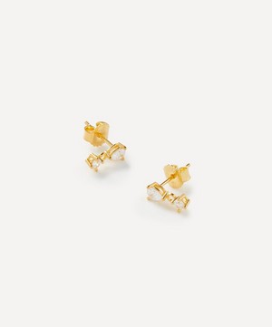 Anissa Kermiche - Gold-Plated Vermeil Silver Petite Gemme Stud Earrings image number 1