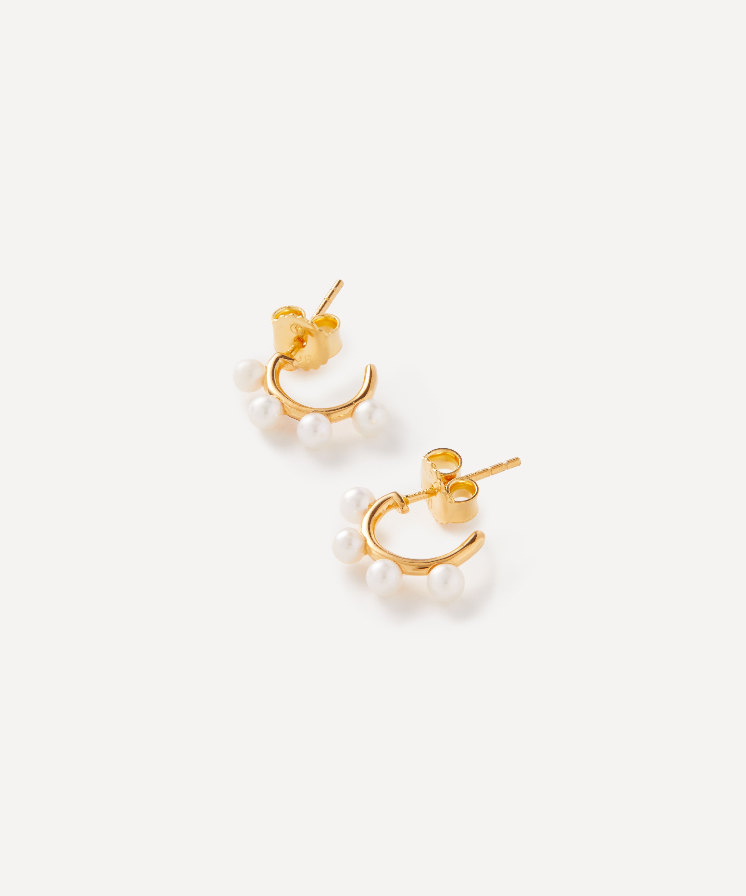 Anissa Kermiche - Gold-Plated Vermeil Silver La Mignonne Hoop Earrings image number 1